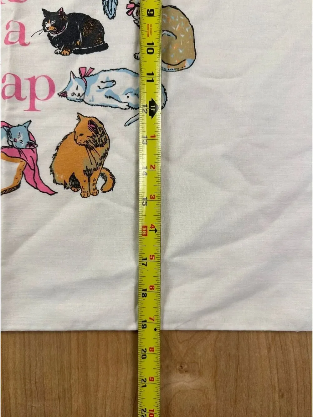 Vintage 80s Time for a Cat nap pillowcase made in usa cats playful funny animals